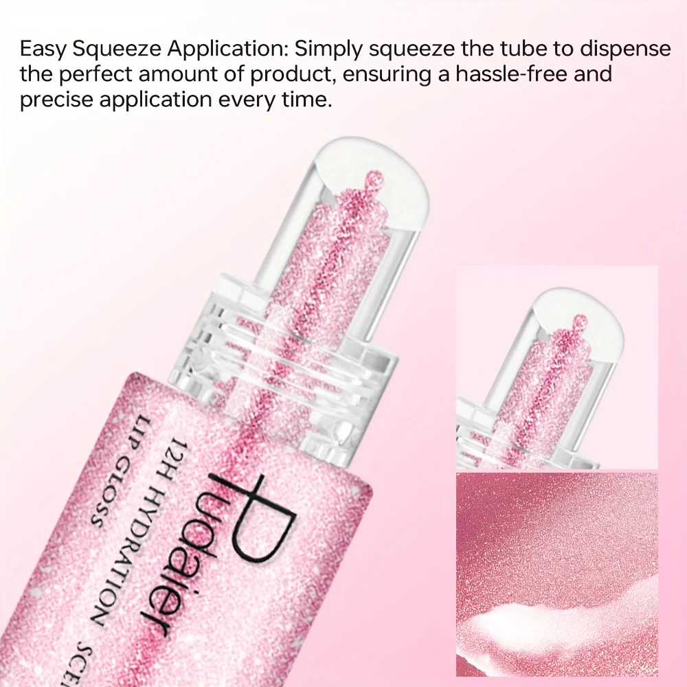 Brillo de labios resistente al agua, brillo, duradero, humectante, pasta no pegajosa, fácil aplicación y transporte, maquillaje de labios glamuroso