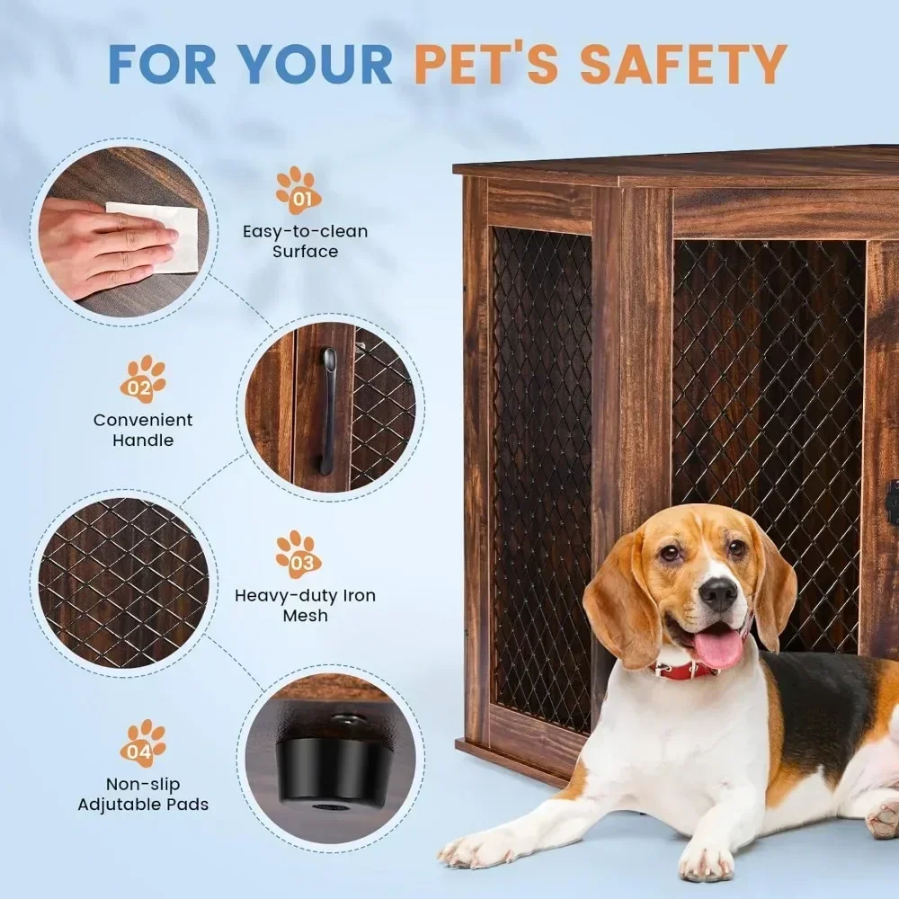 indoor small to medi sized large dog use For Corner wooden doghouse tail table,with door furniture style doghouse pet house,
