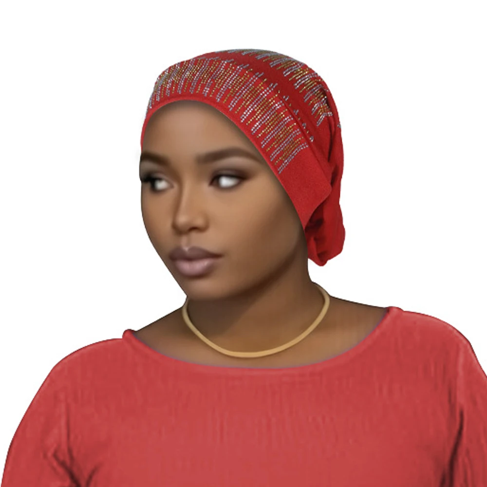 

Women Muslim Rhinestone Hijabs Hat Turban Beanie Bonnet Chemo Cap Hair Loss Head Wraps Bandanas Baggy Headscarf Turbante Mujer