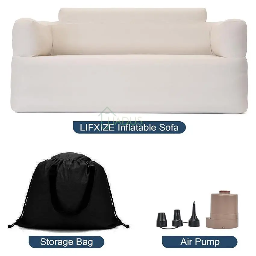 التلقائي نفخ المحمولة سميكة قابلة للشحن التخييم في الهواء الطلق الشاطئ الهواء أريكة تتحول لسرير حصيرة التخييم وسادة كراسي حصيرة قابلة للنفخ