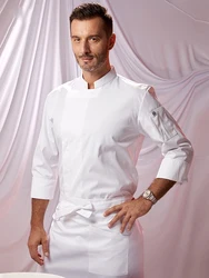 Chef Costume for Men and Restaurant Work Uniforms for Women Kitchen Chef Uniform Bakery Waiter Overalls Bartender Jacket