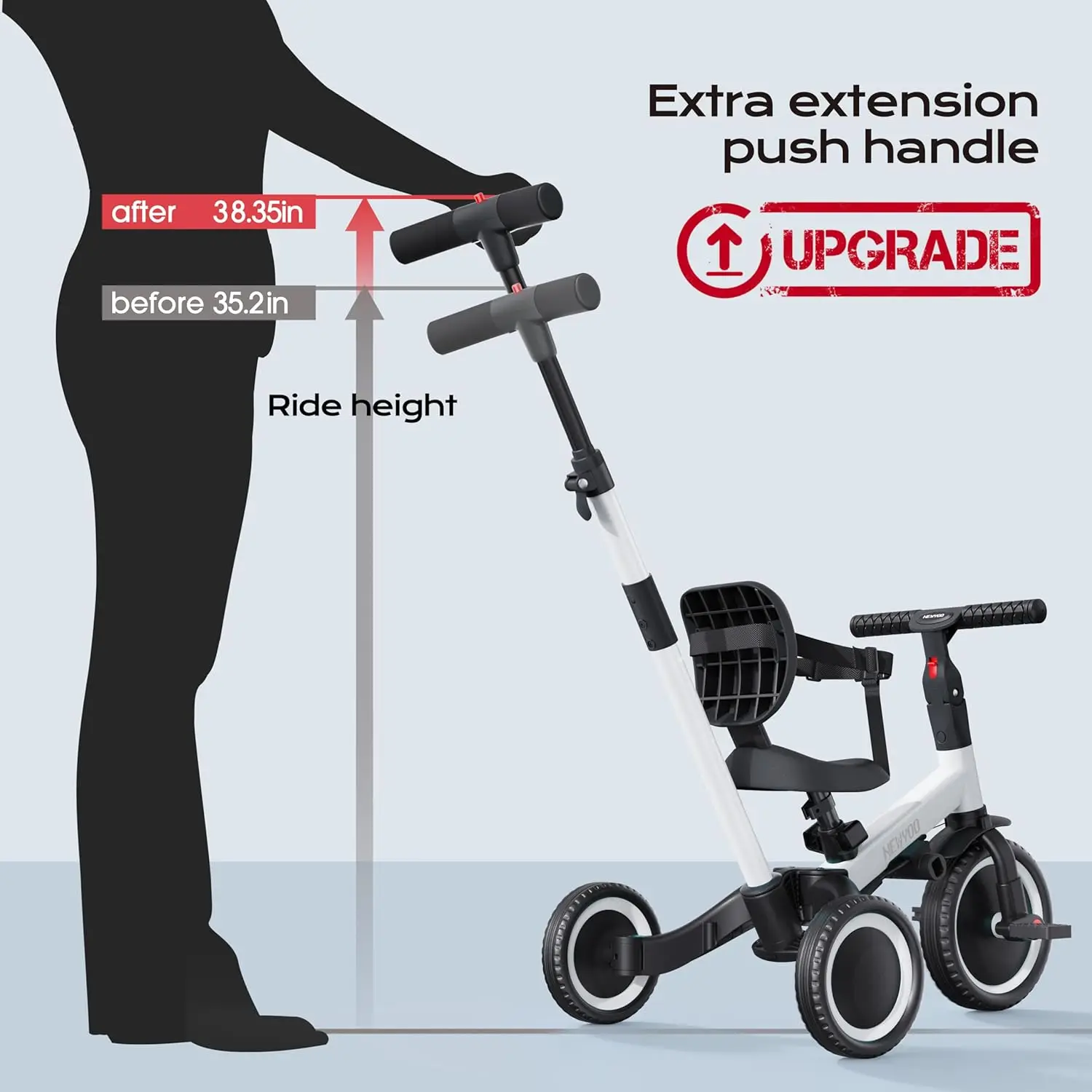 Bicicleta para niños pequeños, triciclos 4 en 1 para 1.2,3 años, bicicleta de equilibrio, regalo de cumpleaños y juguete para niños y niñas, triciclo para niños con P