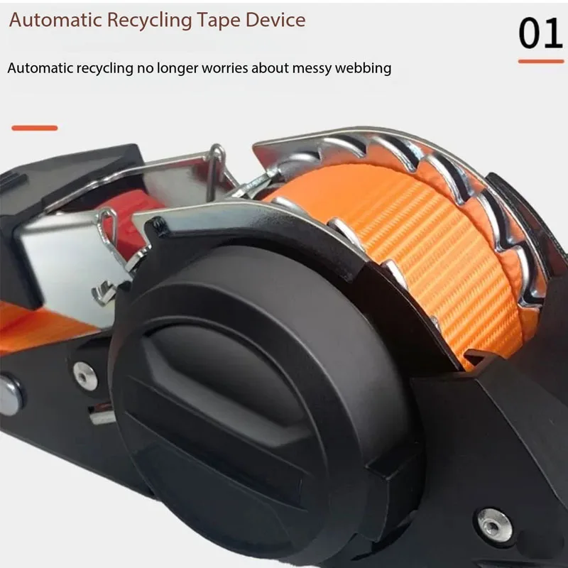 2/3M Automatic Shrink Bundle Tape Retractable Belt Luggage Securing Tensioner Retractable Auto Ratchet Strap For Auto Motorcycle