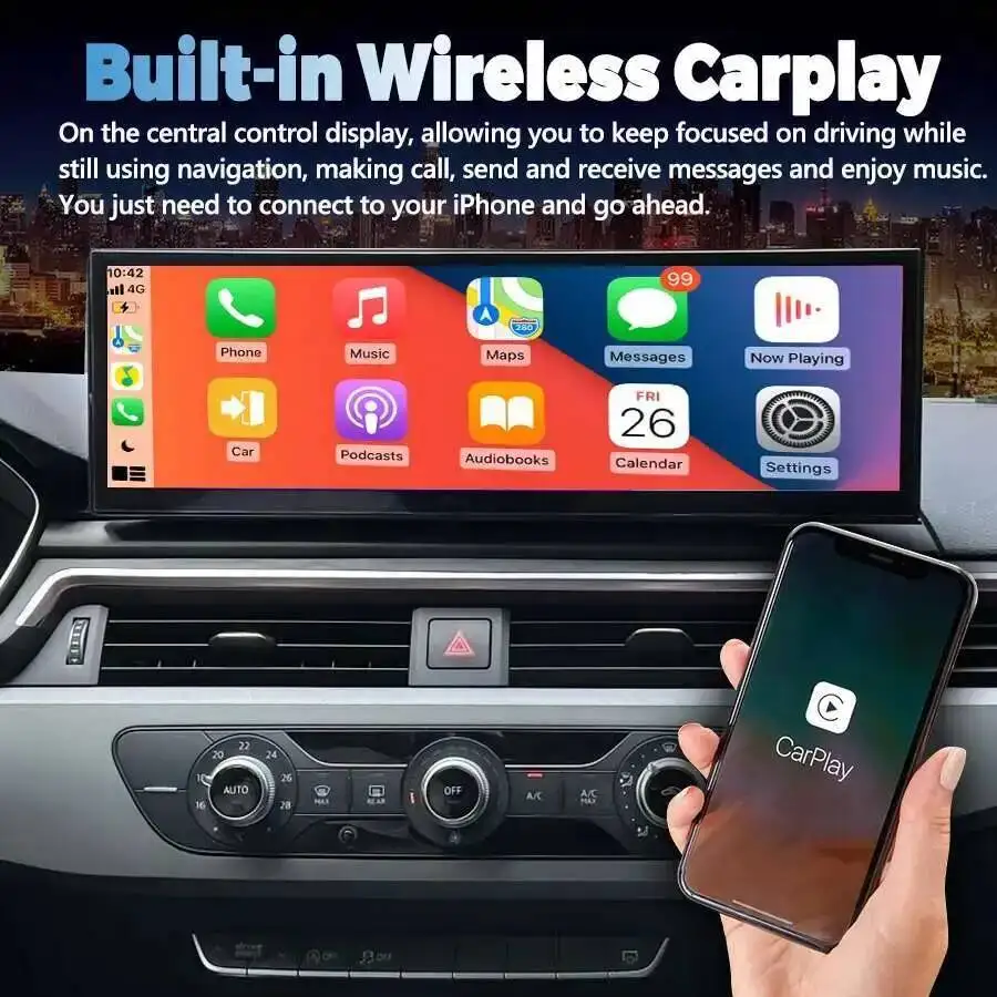 

14,9-дюймовый Android-экран для Audi A4 A5 A4L S5 B9 RS4 RS5 2017 2018 2019, навигационная система MMI, 4G, Wi-Fi, CarPlay, GPS, мультимедийный проигрыватель