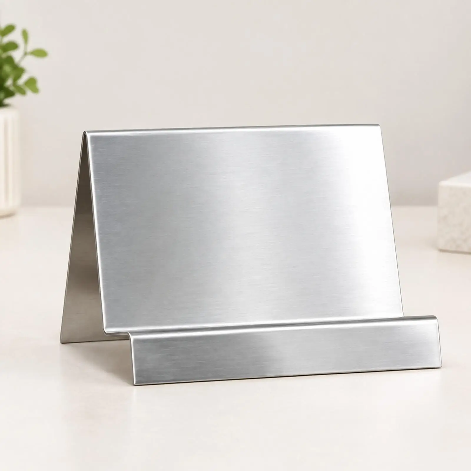Stainless Steel Display Rack for Wallets and Purses on Retail Counter with Sleek Brushed Finish for Boutique Use