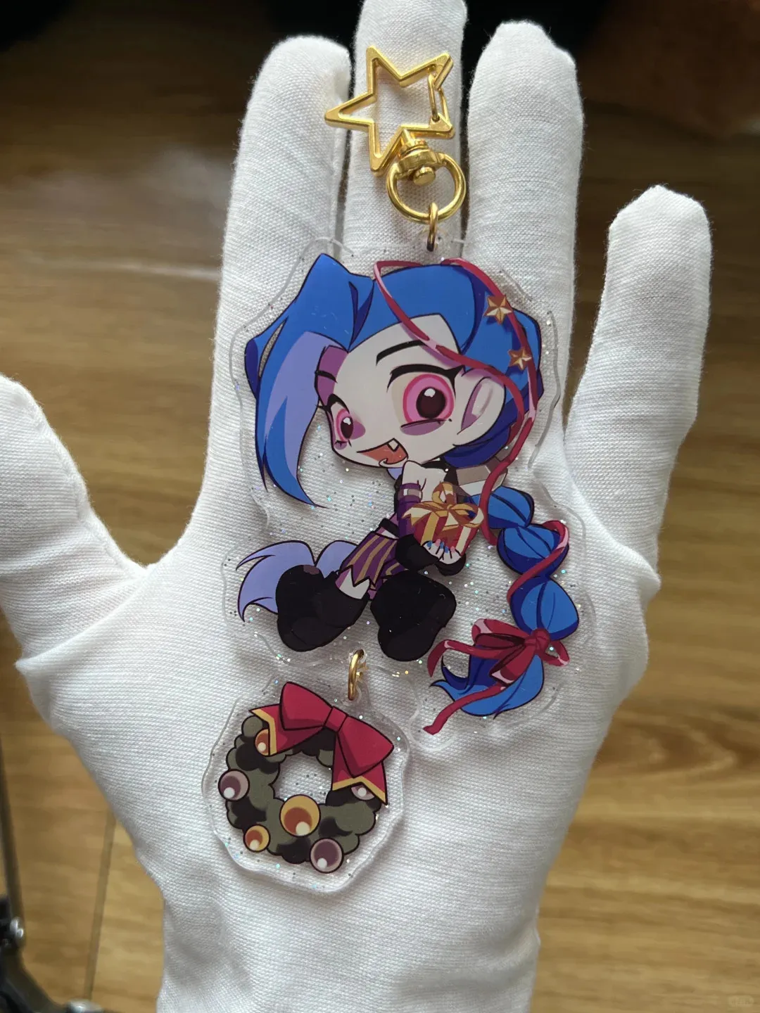 League of Legends Anime keychain women Arcane acrylic key chain man Jinx key ring Pendant Ornament Accessories friend gift