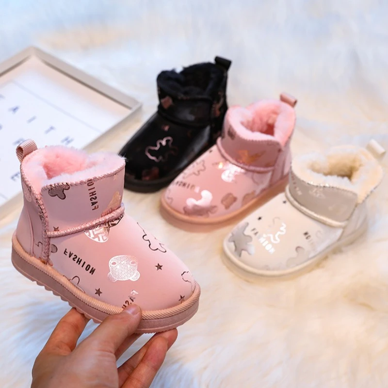 

Winter Child Boot 2025 New Korean Version Child Flat Bottom Warm Boot Girl Slip Cotton Boots Girls Autumn Winter Fashionableboot