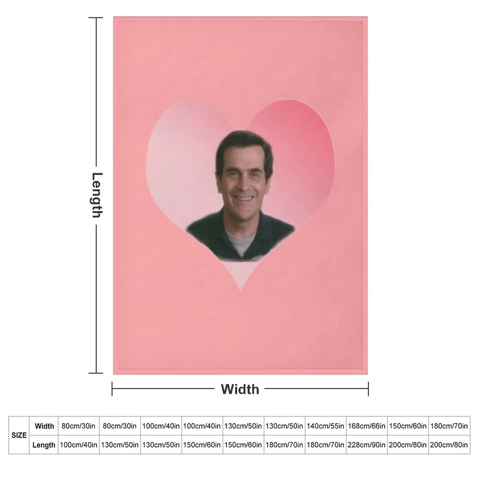 Modern Family Phil Dunphy heart Throw Blanket Weighted Luxury Quilt Thermal Blankets