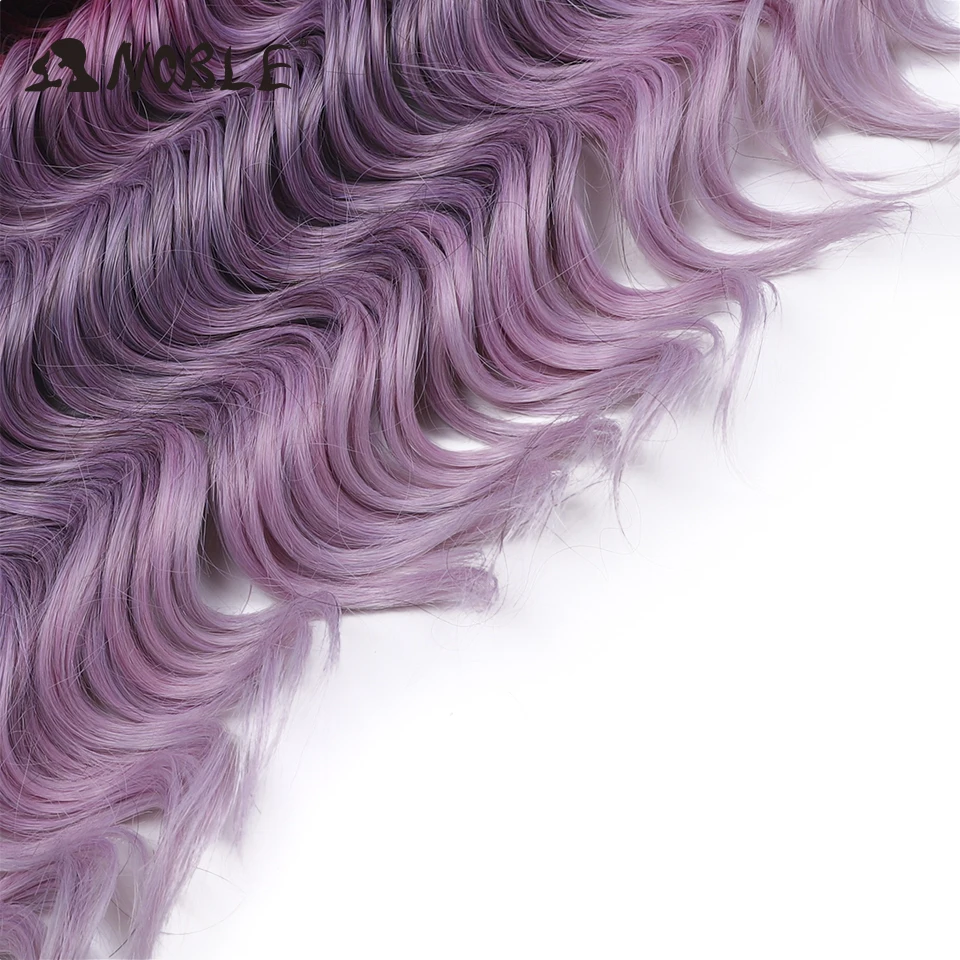 Noble Hair Synthetic Deep Wavy Passion Twist Crochet Hair 16 Inch Ombre Light Purple Rainbow Hair Braiding Fake Hair Extensions