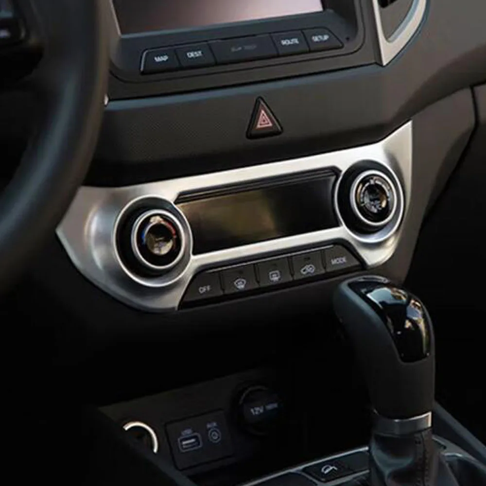 Console Central Control Navigation Air-Condition Volume Switch Trim Frame For Hyundai Creta IX25 2014 2015 2016 2017 2018 2019