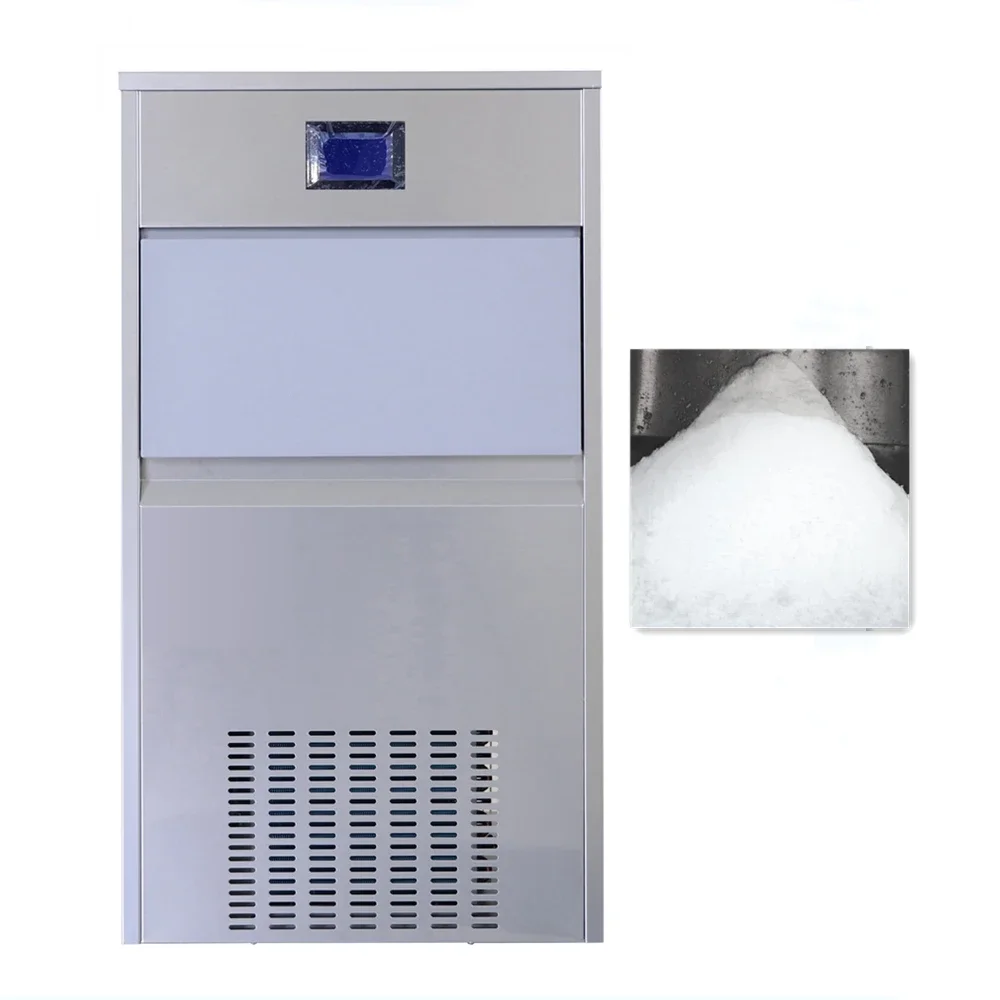 Commercial Use Ice Maker 100KG/24H Air Cooled flake Ice Machine Electric Crushed Ice Machine for Sea Food Restaurant