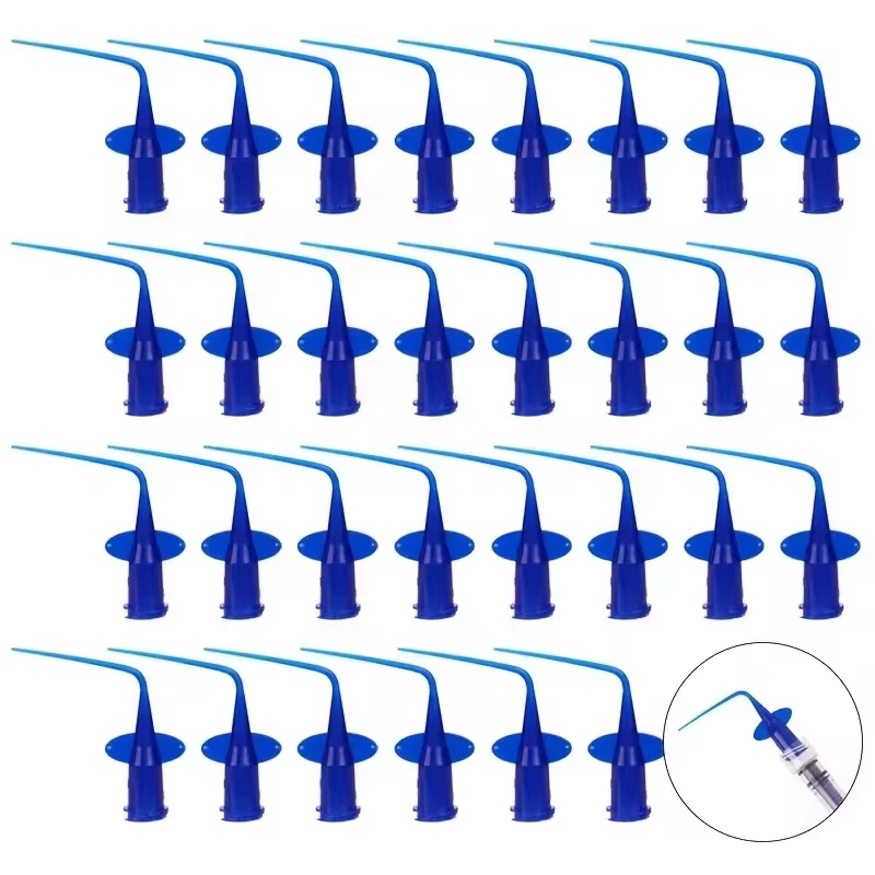 Dental Irrigation Nozzle, Blue Curved Design, Home Oral Irrigator Accessory, Tooth Cleaner Replacement Nozzle, Interdental Cleaning, Gum Rinse, Oral Care Tool
