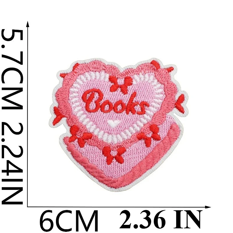 Libro Ricamo Adesivo in stoffa Lettura Teschio Patch Adesivo Vestiti Decorazione Borsa Capitolo ricamato Zai Love Learning Chapter