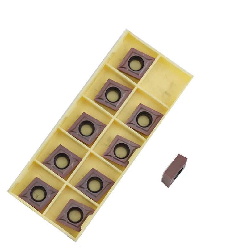 10pcs CCMT09T304 CCMT09T308 CCMT120404 LF6018 LF6118 Carbide Blades DESKAR CNC Lathe Machine Metal Cutter Insert Turning Tools