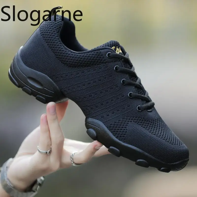 Men's Mesh Dance Shoes Male Soft Sole Yoga Shoes Man 2026 New Sports Sneakers Breathable Weaved Sports Shoes Jazz Modern Dance