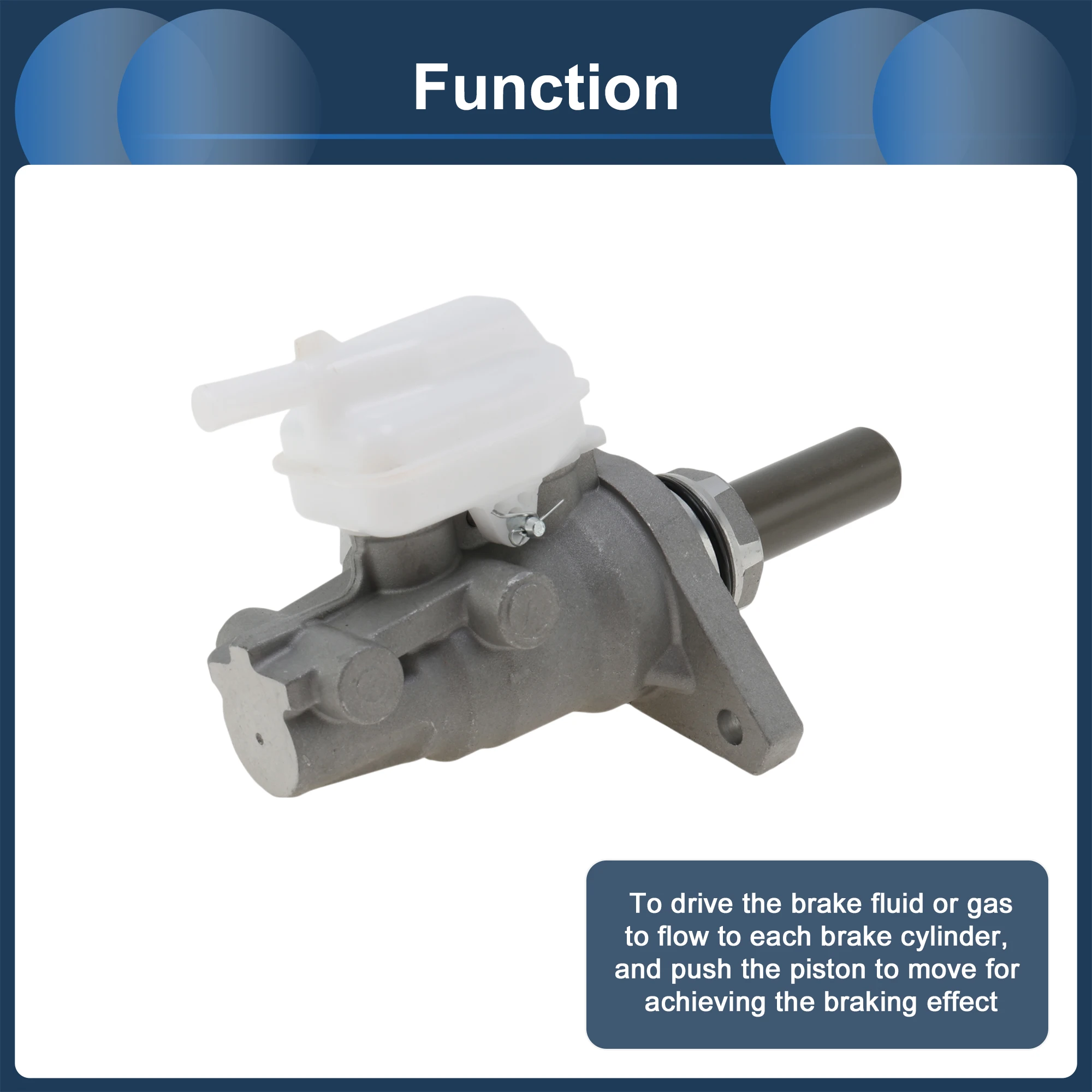 

Главный тормозной цилиндр UXCELL с резервуаром No 4702848020 для Lexus RX330 2004-2006, серебристый тон, белый алюминиевый сплав, пластик