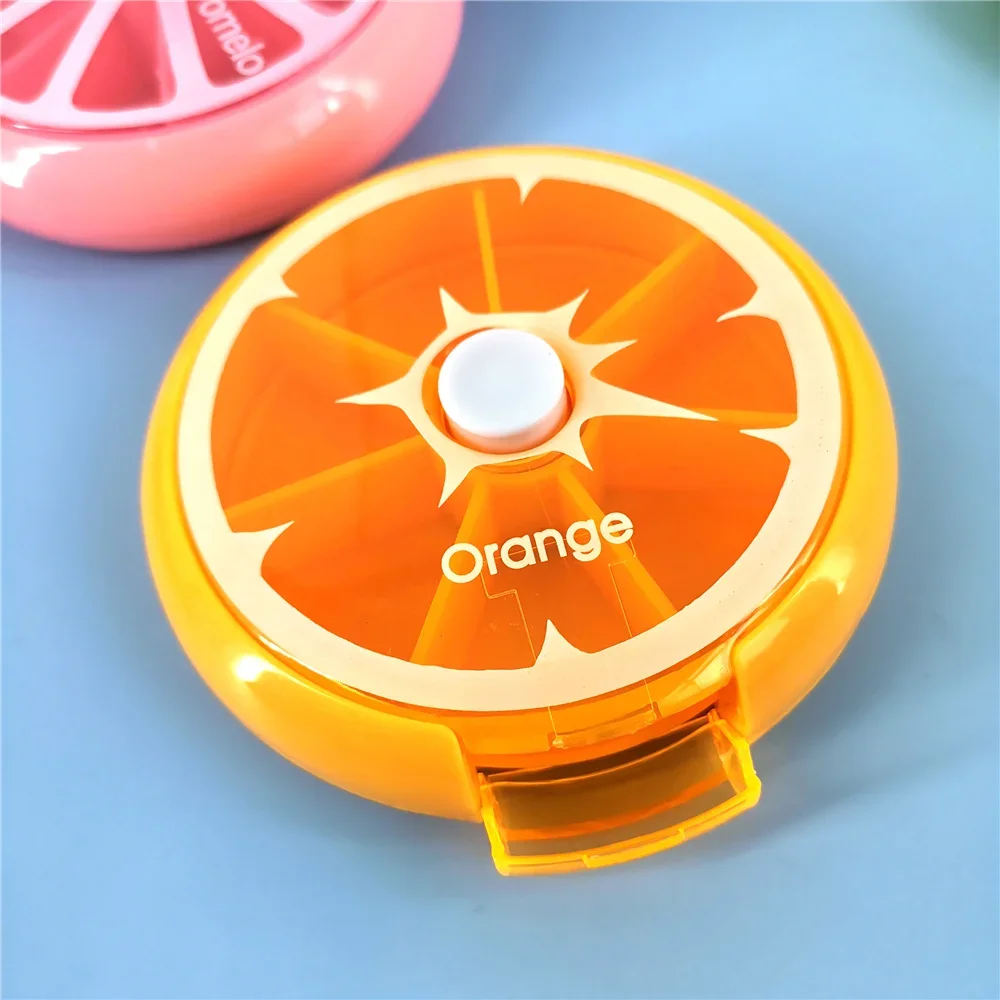 Портативная коробка для таблеток, еженедельно вращающаяся разделенная фруктовая коробка для переноски лекарств с тобой, мини-коробки для лекарств, таблетка для путешествий