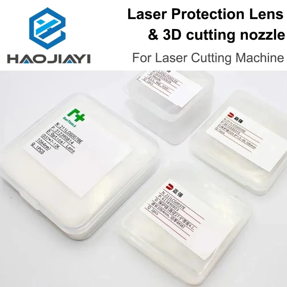 Laser Protection Lens 27.9×4.1 3D Cutting Nozzle 37×7 Protection Lens Window for Laser Cutting Machine