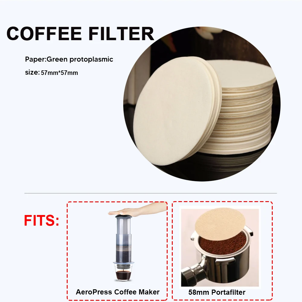 

Coffee filter paper replacement professional filter paper 57mm suitable for Aeropress Portafilter coffee tea kitchen tools