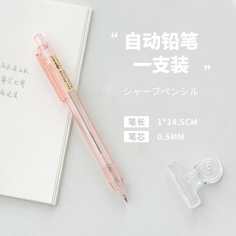 1Pcs Translucent Automatic Pencil for Writing 0.5mm Mechanical Pencil School Supplies Cute Stationery Writing Supplies