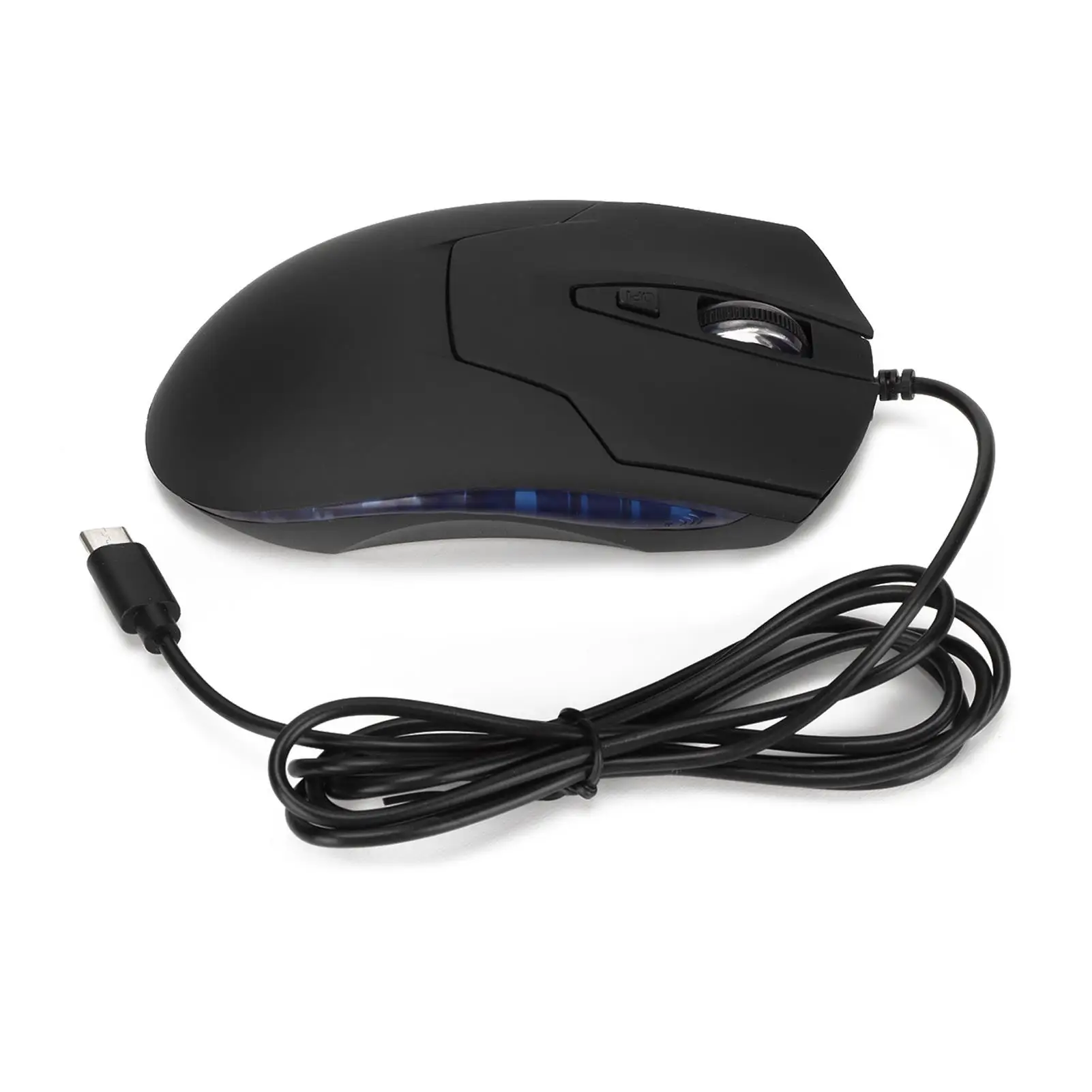 Blue Backlit Type C for gaming Mouse w/ Multimedia Keys & Adjustable DPI - Ergonomic Design for gaming , Office, Study