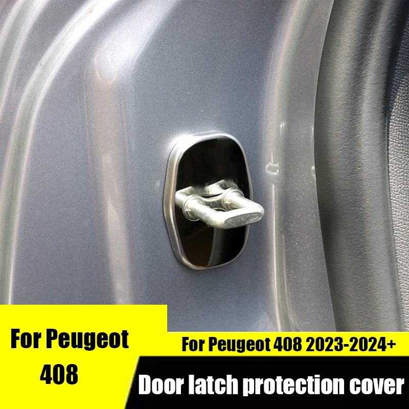 For Peugeot 408 2023 2024 Door lock buckle protection cover decoration and modification accessories supplies