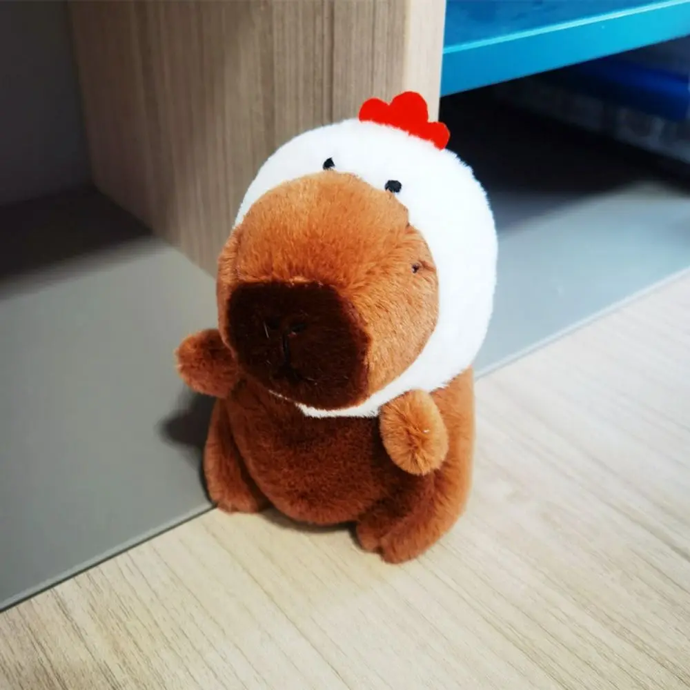 Multicolor Plush Capybara Keychain Cartoon Capybara Cute Toy Simulation Capybara Pendant Accessories Guinea Pig