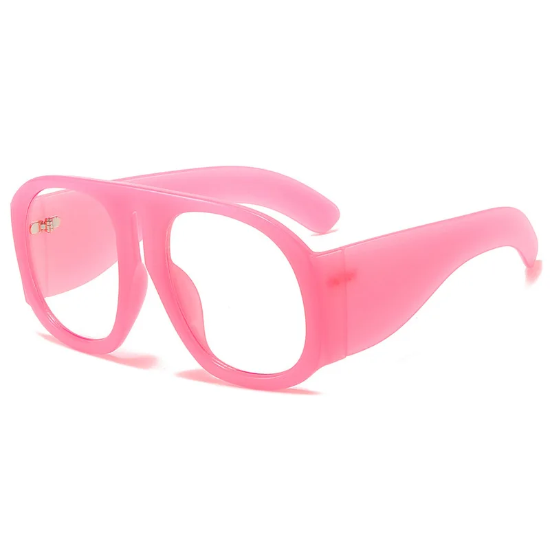 Large frame toad-shaped glasses with exaggerated male and female styles and fashionable decorations