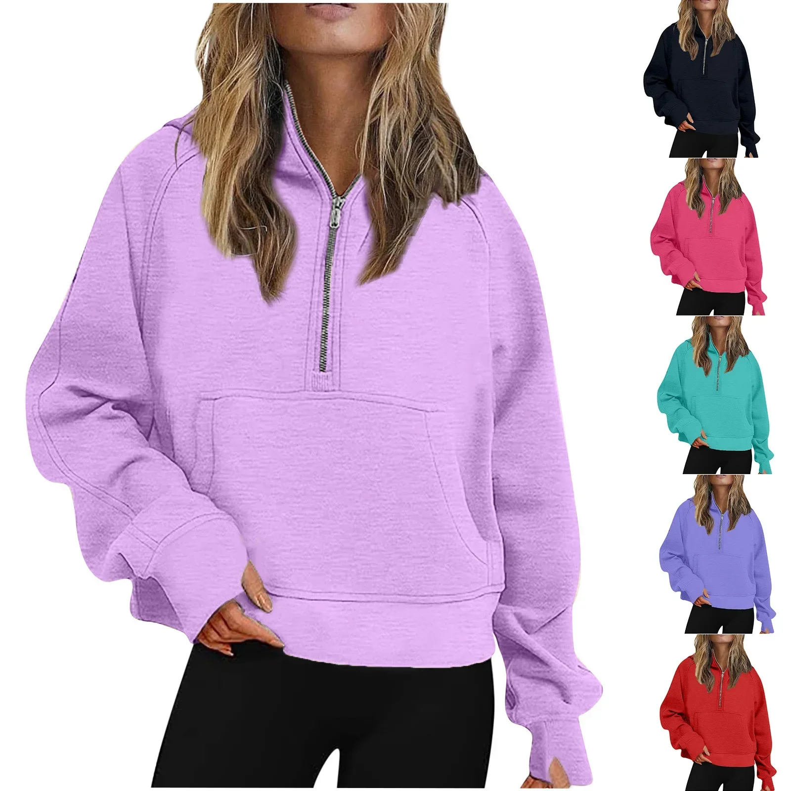 

2023 Autumn Winter Warm Hoodies Women Vintage Zipper Loose Hooded Shirt Casual Oversize Pullover Street Sweatshirt Y2k Clothes