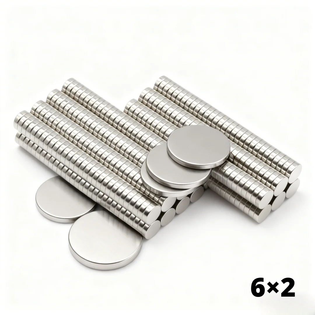 6x2mm Super Strong Magnet N35 Round Magnetic NdFeB Neodymium Magnet Powerful Disc imanes Refrigerator Magnets