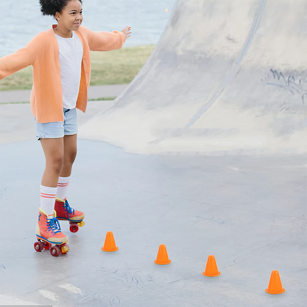 25 szt. Stożki bariery do treningu sportowego, do ćwiczeń na rolkach, pomarańczowe, do jazdy na rolkach