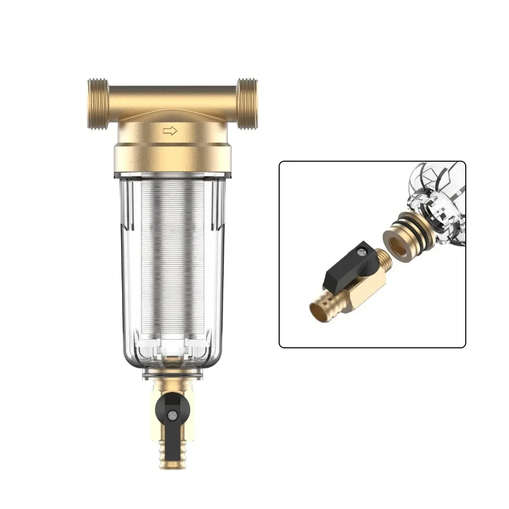 Water Purifier Spin-On Filter For Cleaner Water Simple Installation Transparent Housing Efficient Sediment Capture