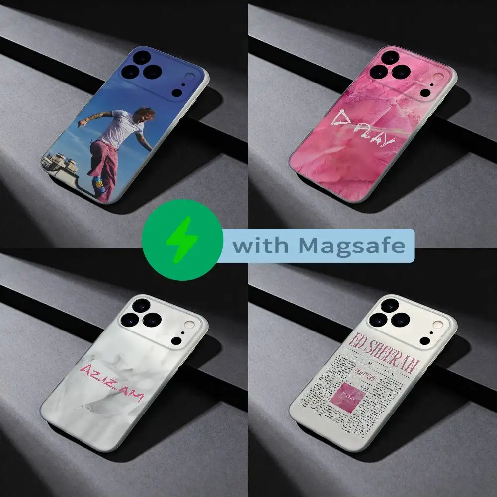 

Singer E-Ed Sheeran Play Phone Case For iPhone 17,16,15,14,13,12,X,XS,Pro,Max,Plus,E,Air,Mini with Magsafe Magnetic Liquid TPU