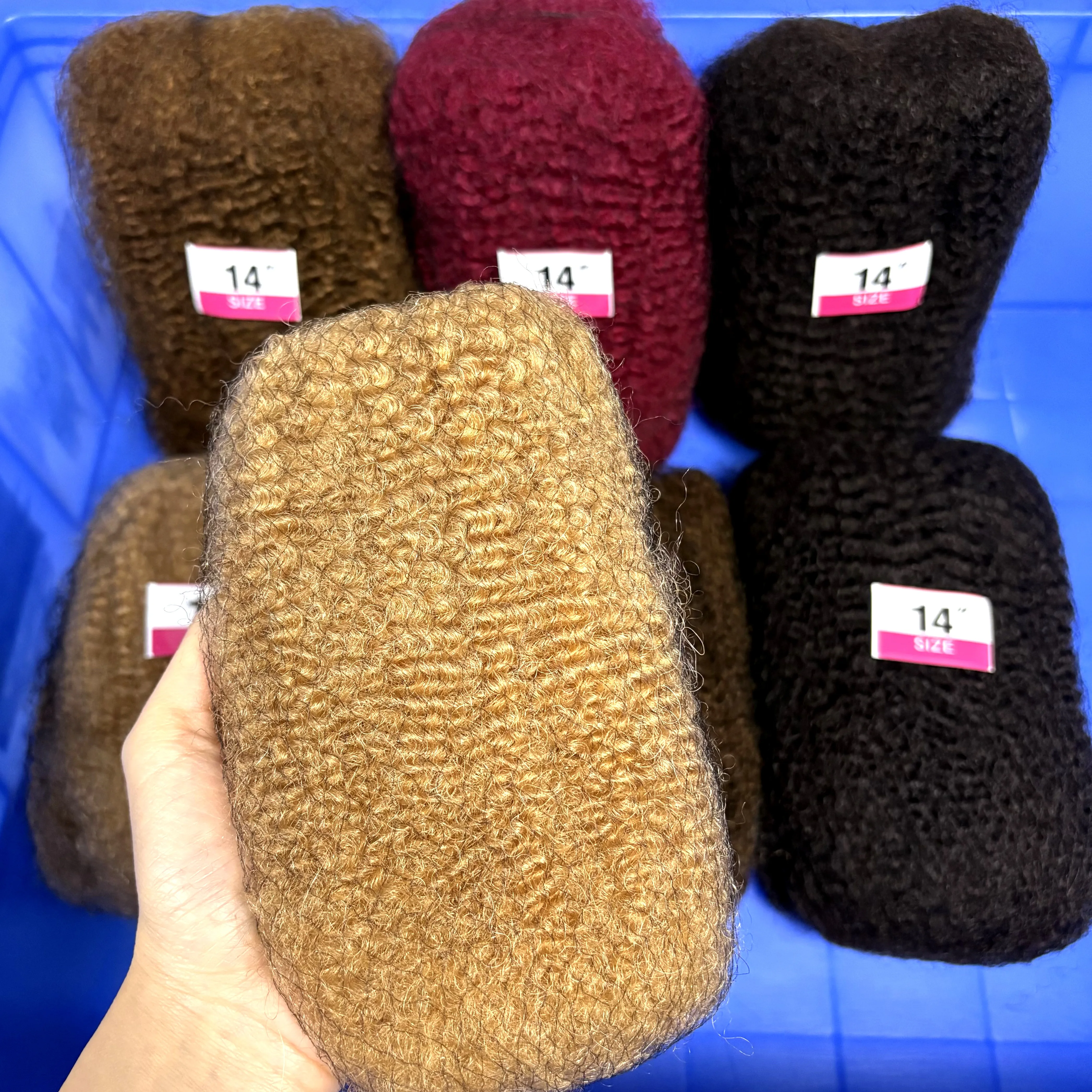 10-18In الملونة 4C الأفرو غريب الشعر البشري السائبة 30/50 جرام حزمة 100% شعر الإنسان لينة الأفرو غريب السائبة لملحقات Locs/التقلبات/الضفائر #3