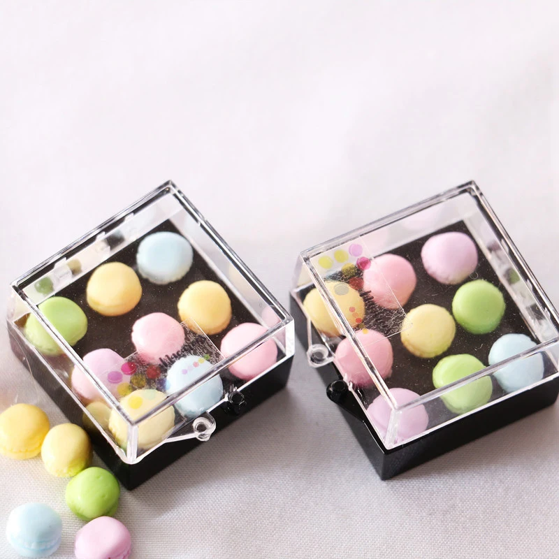 12pcs/lot Dollhouse Miniature Food Mini Macaron for 1/12 Doll Kitchen Toys