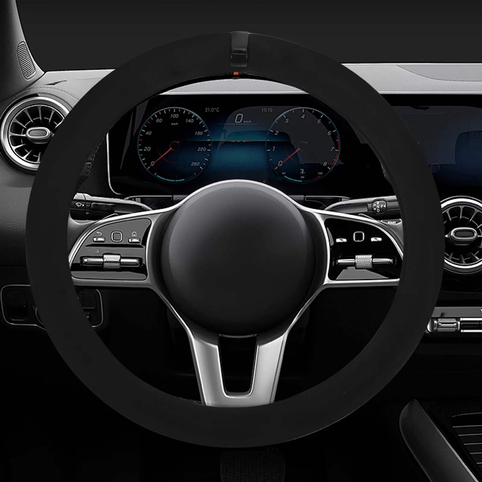 

DIY Universal Anti Skid Steering Wheel Cover Suede Skidproof Winter Summer All Seasons Automotive Accessories Car Steering Cover