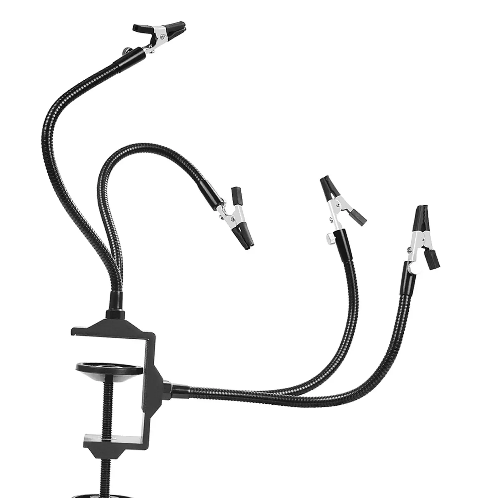 

Welding Third Hand 4 Flexible Arms Tabletop Clamp Base for Modeling Jewelry