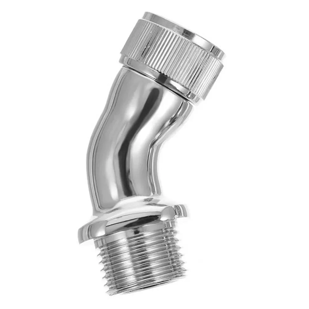 

Accessory Shower Elbow Adapter Solid Brass Body Adjustable Easy To Install Male To Female Shower Head 45°Angle