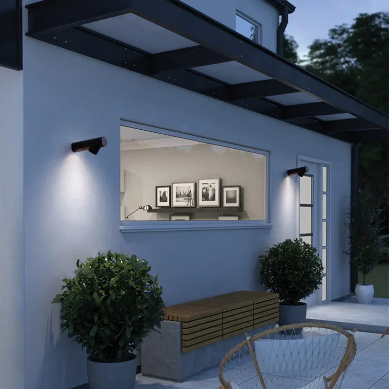 

Wall LED Nordic Lamp Simple Indoor Black White Wall Light For Living room Aisle Bedroom Bar Hotel Outdoor Courtyard Lamp