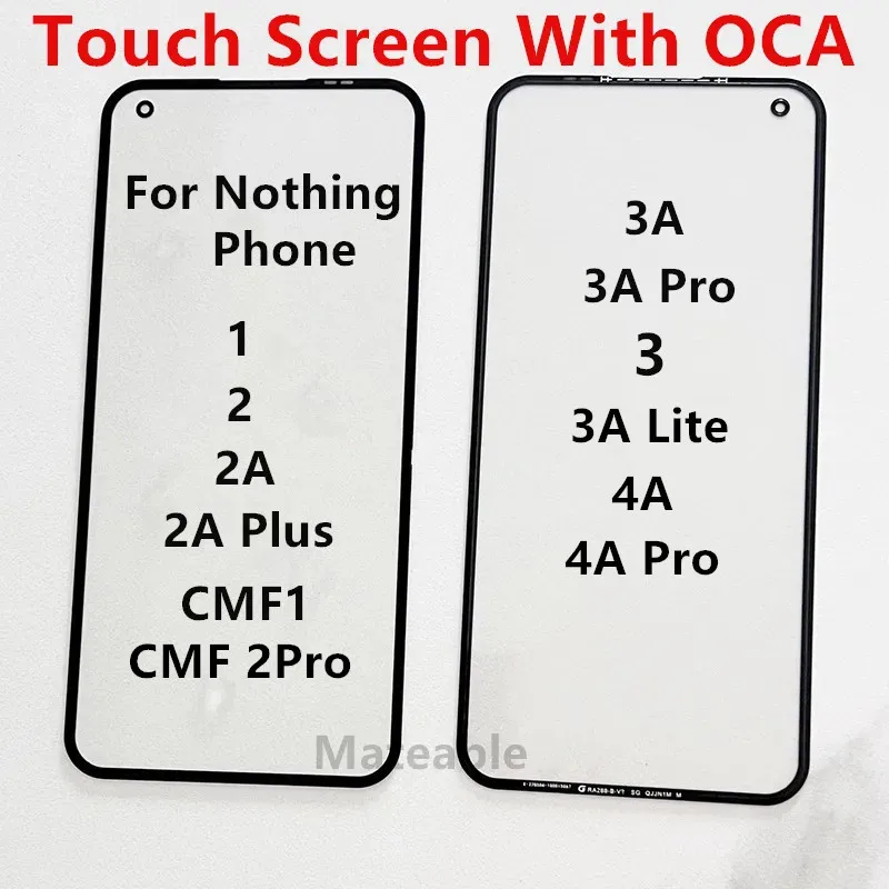 Front Glass For Nothing Phone 3 3A Lite Pro 2A Plus CMF 1 2 Touch Screen LCD Display Out Panel Repair Parts + OCA