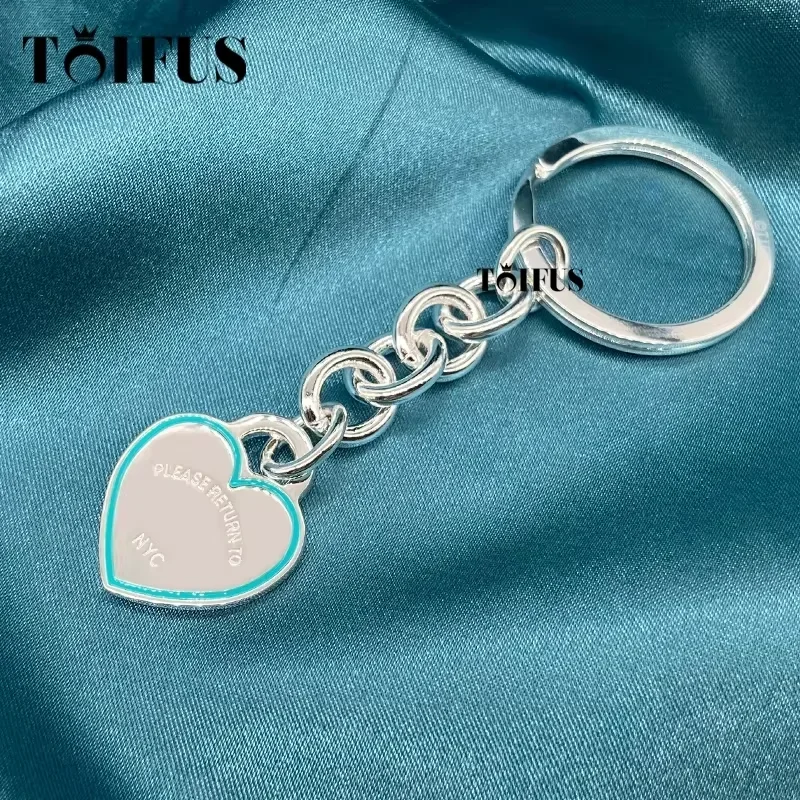 2025 Simple Heart-shaped Keychain, Classic Ring Keychain, Can Be Used for Daily Wear in Bags and Gifts.