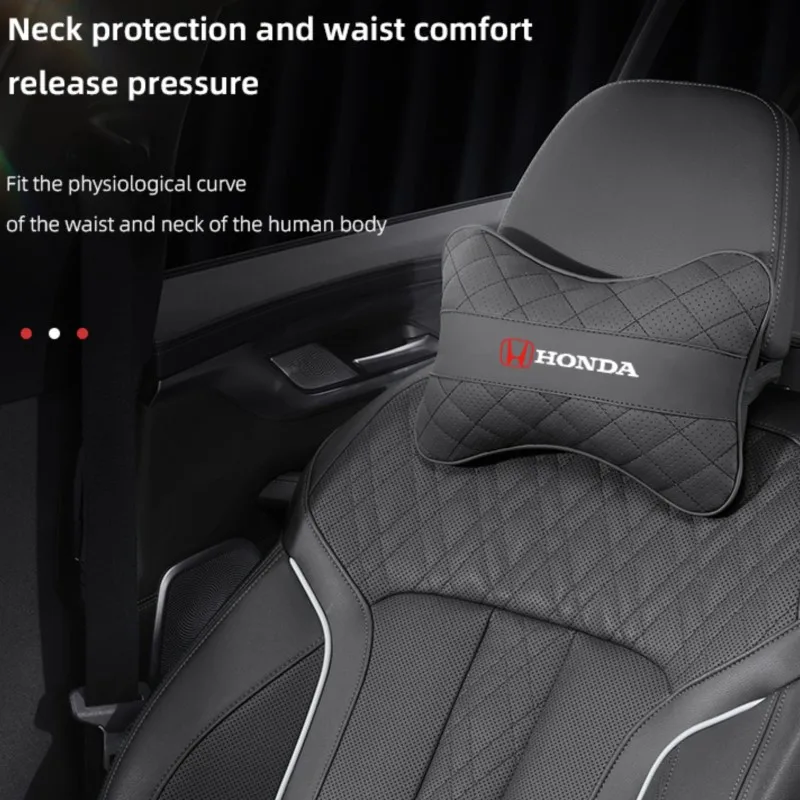 

Car Seat Headrest Neck Pillow Lumbar Back Support Pad For Honda Civic Accord Jazz Fit CRV Odyssey City Pilot Vezel Prelude Insig