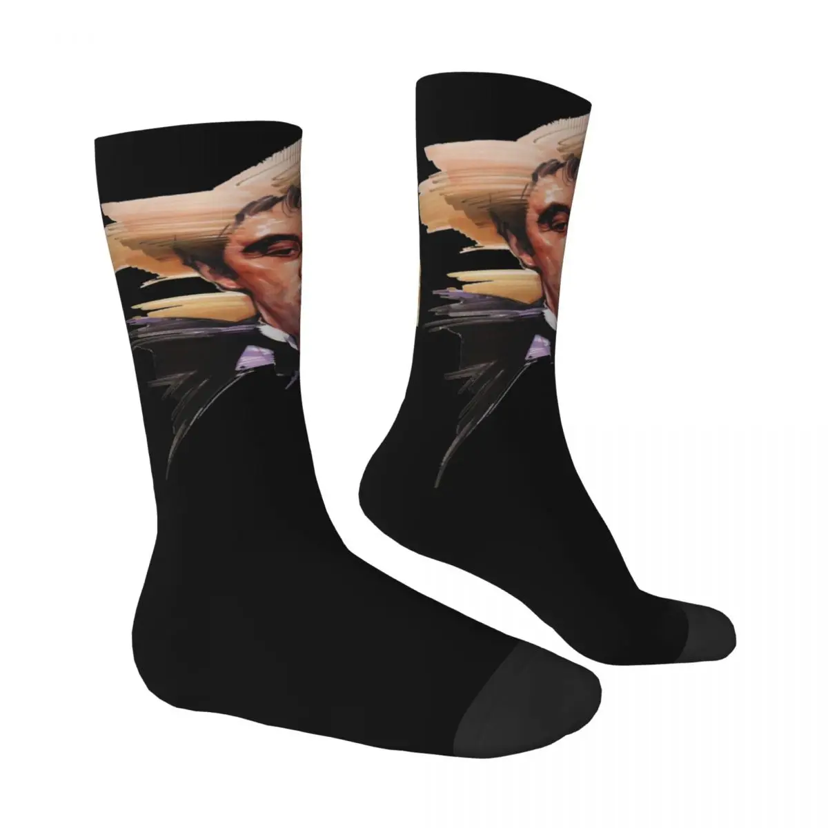 Tony Montana Socks Winter al pacino calze calzini di qualità da uomo retrò Design Skateboard calzini antiscivolo