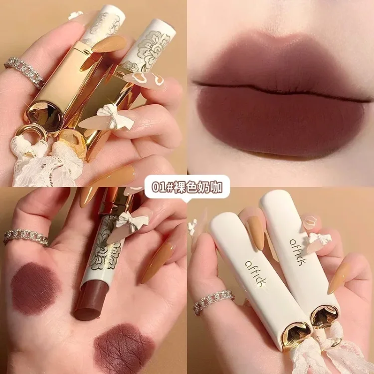 Rouge à lèvres en dentelle de velours, maquillage, miel, blanc, anti-adhésif, tasse, bouche, rouge, imperméable, non décoloration, 256