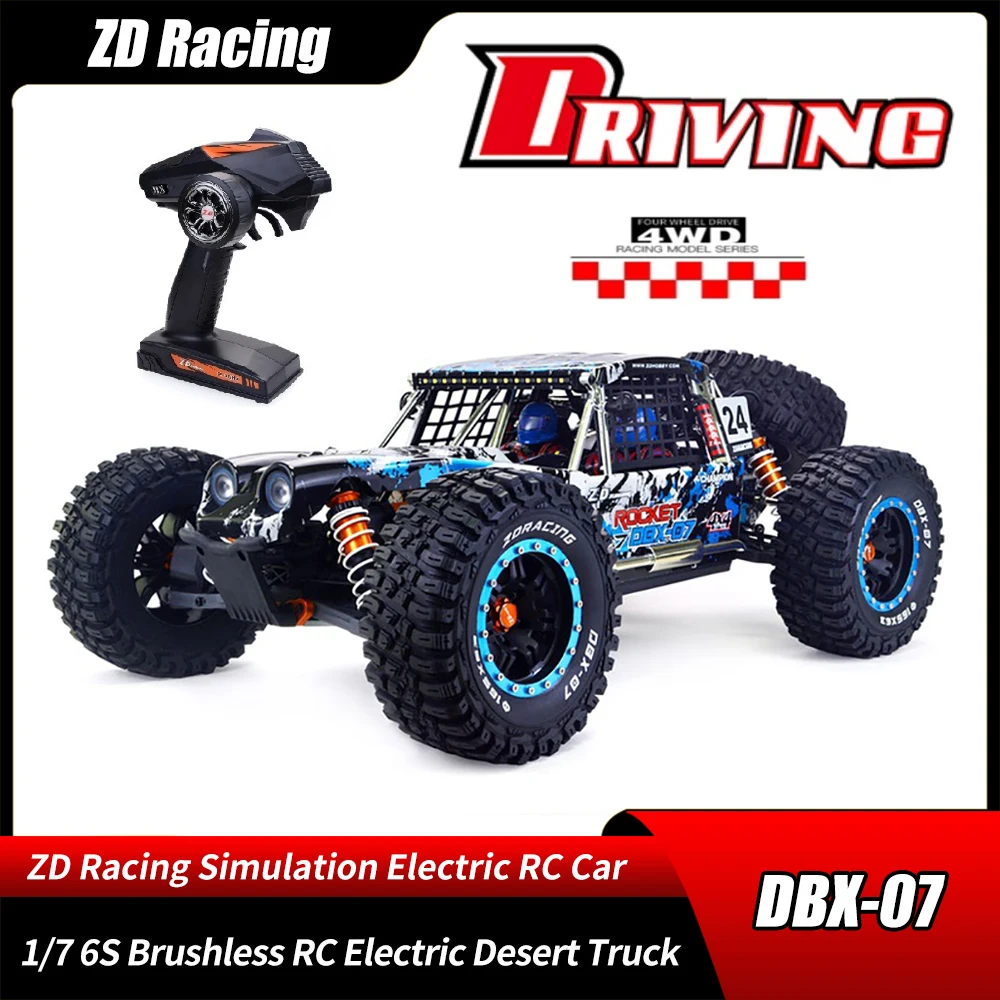 

ZD Racing DBX-07 Радиоуправляемый автомобиль 1/7 2,4G 4WD 80 км/ч Высокоскоростной бесщеточный внедорожный грузовик RTR Электрические игрушки с дистанционным управлением Модели для детей