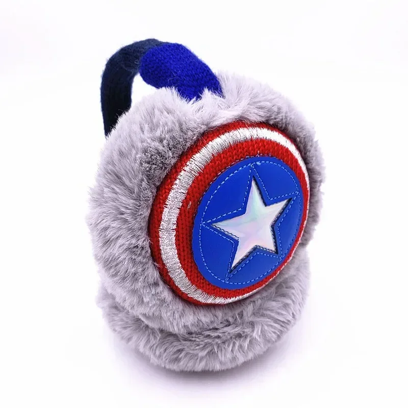 Marvel The Avengers Iron Man Captain America Winter Cartoon Thickened Windproof Foldable Ear Warmer Outdoor Portable Earmuffs