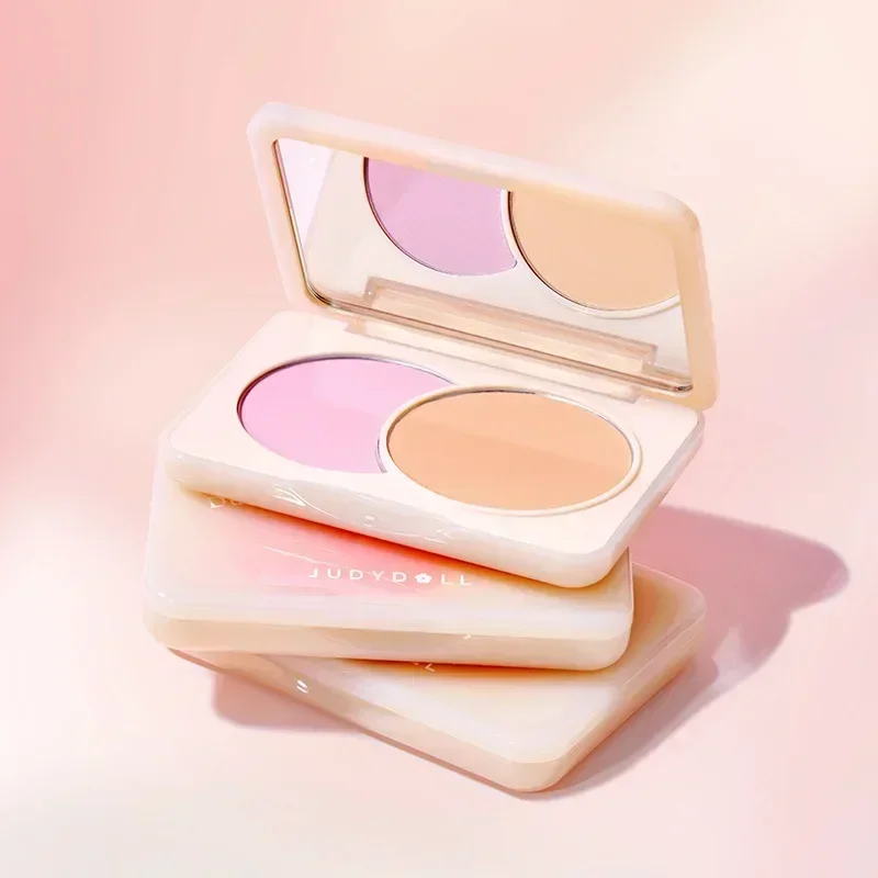 Judydoll Original double couleur Blush mat poudre fard à joues imperméable Palette dégradé Blush maquillage Rouge facile à utiliser cosmétique