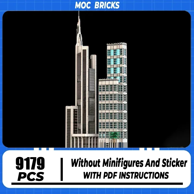 

Urban Street View Moc Building Blocks Ocean Tower And AVN Tower Model Technology Modular Gift Christmas Toy DIY Sets Assembly