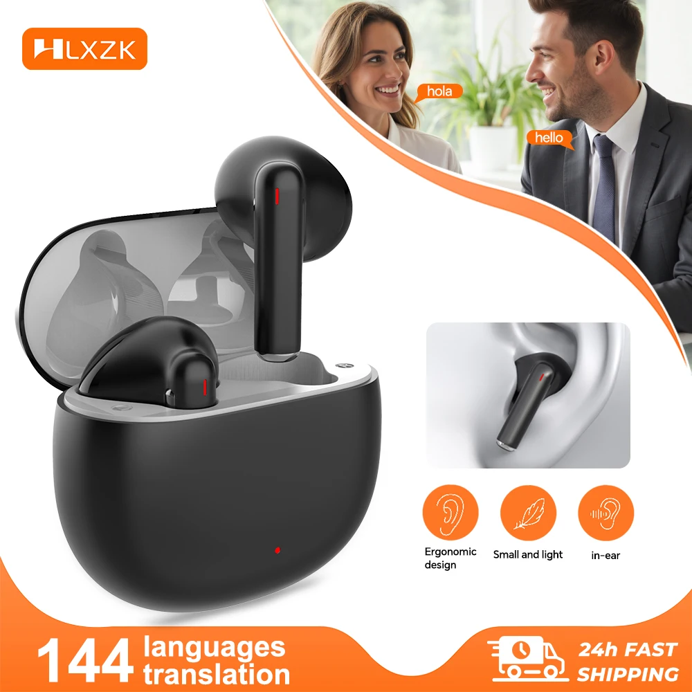 

Portable Smart Translation Headphones Wireless Bluetooth 5.4 Fast Response Business 144 Languages ​​Real-time Translator Earbuds