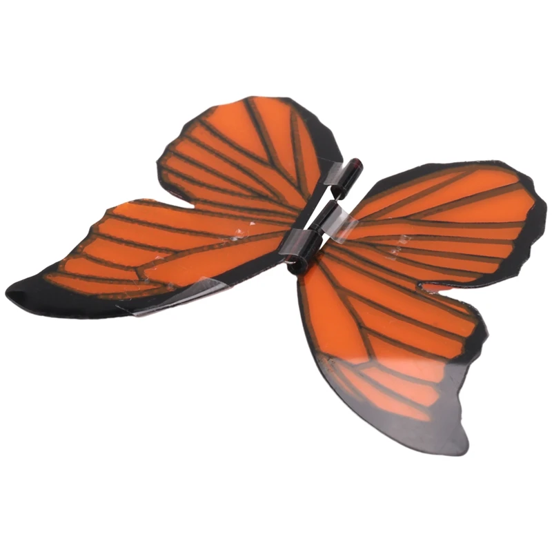 Simulation Butterfly Collection In A Jar, Butterfly Jar That Moves, LED Light Romantic Glass Animated Butterfly Orange Durable